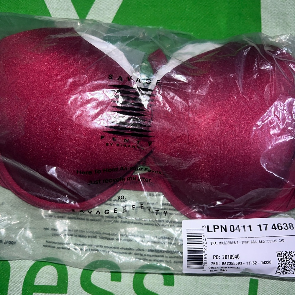 Savage X Fenty Women's Deep Pink Bra